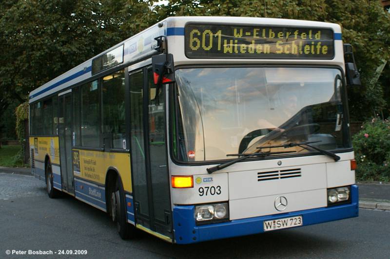 WSW Bus mit Trauerflor 9703
